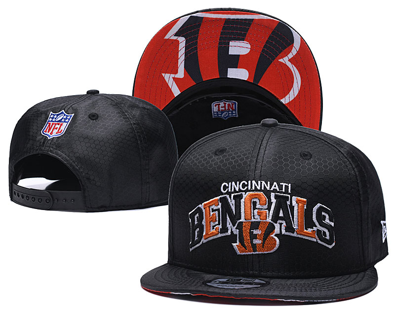 Bengals Team Logo Black Speak Adjustable Hat TX - Click Image to Close