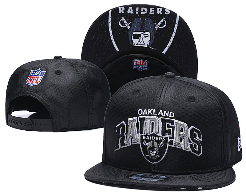Raiders Team Logo Black Speak Adjustable Hat TX