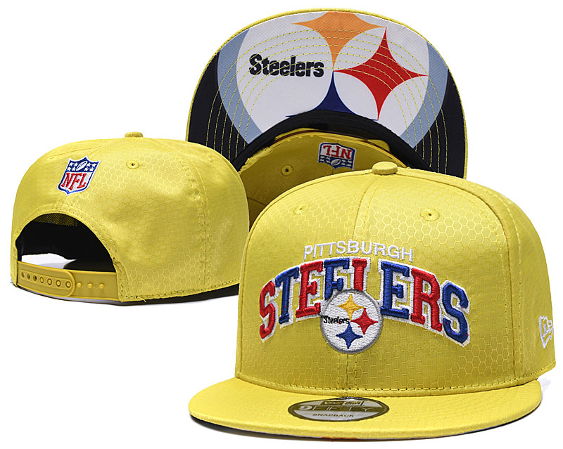 Steelers Team Logo Yellow Adjustable Hat TX