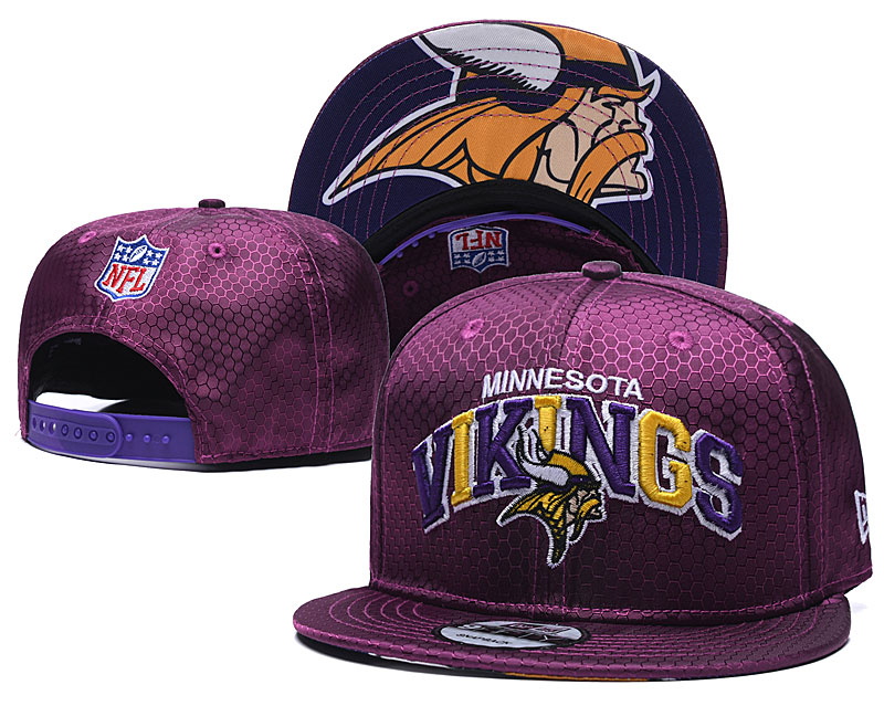 Vikings Team Logo Purple Adjustable Hat TX
