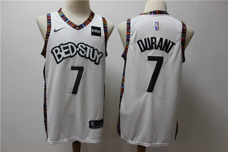 Nets 7 Kevin Durant White 2019-20 City Edition Nike Swingman Jersey