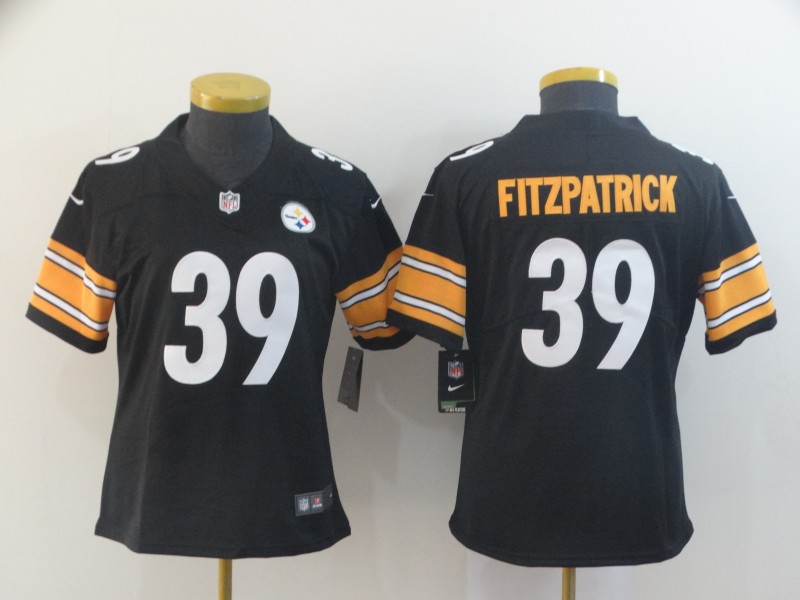 Nike Steelers 39 Minkah Fitzpatrick Black Women Vapor Untouchable Limited Jersey