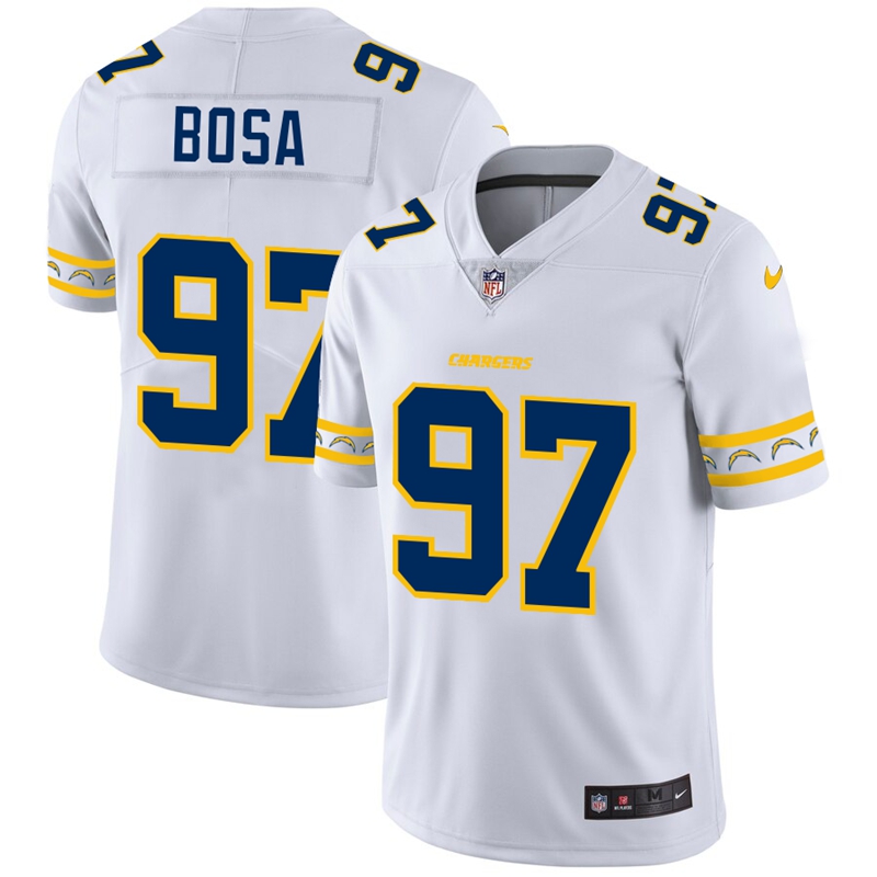 Nike Chargers 97 Joey Bosa White Team Logos Fashion Vapor Limited Jersey - Click Image to Close