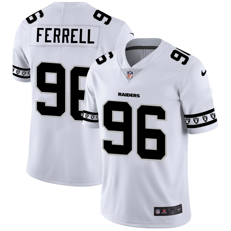 Nike Raiders 96 Clelin Ferrell White Team Logos Fashion Vapor Limited Jersey - Click Image to Close