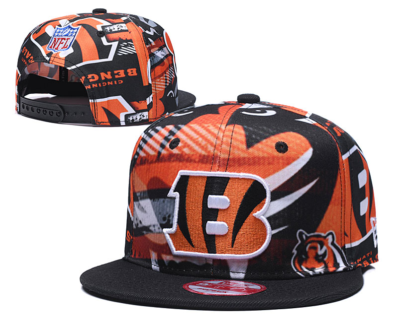 Bengals Team Logo Orange Black Adjustable Hat TX
