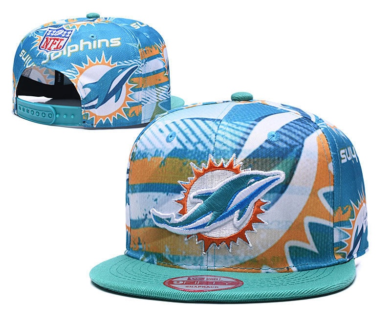 Dolphins Team Logo Aque Adjustable Hat TX - Click Image to Close