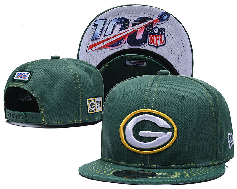 Packers Team Logo Green 100th Seanson Adjustable Hat YD