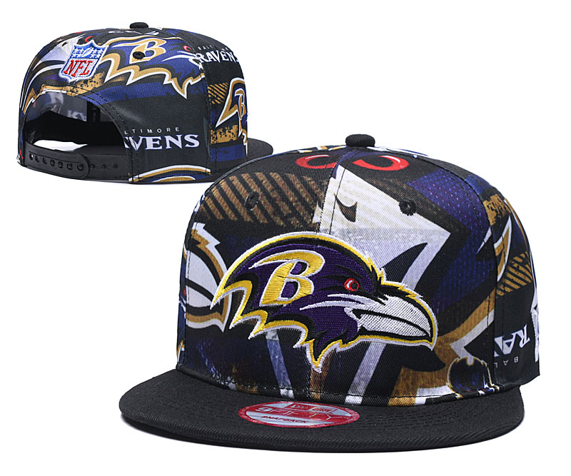 Ravens Team Logo Black Adjustable Hat TX