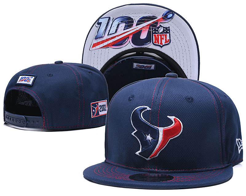 Texans Team Logo Navy 100th Seanson Adjustable Hat YD