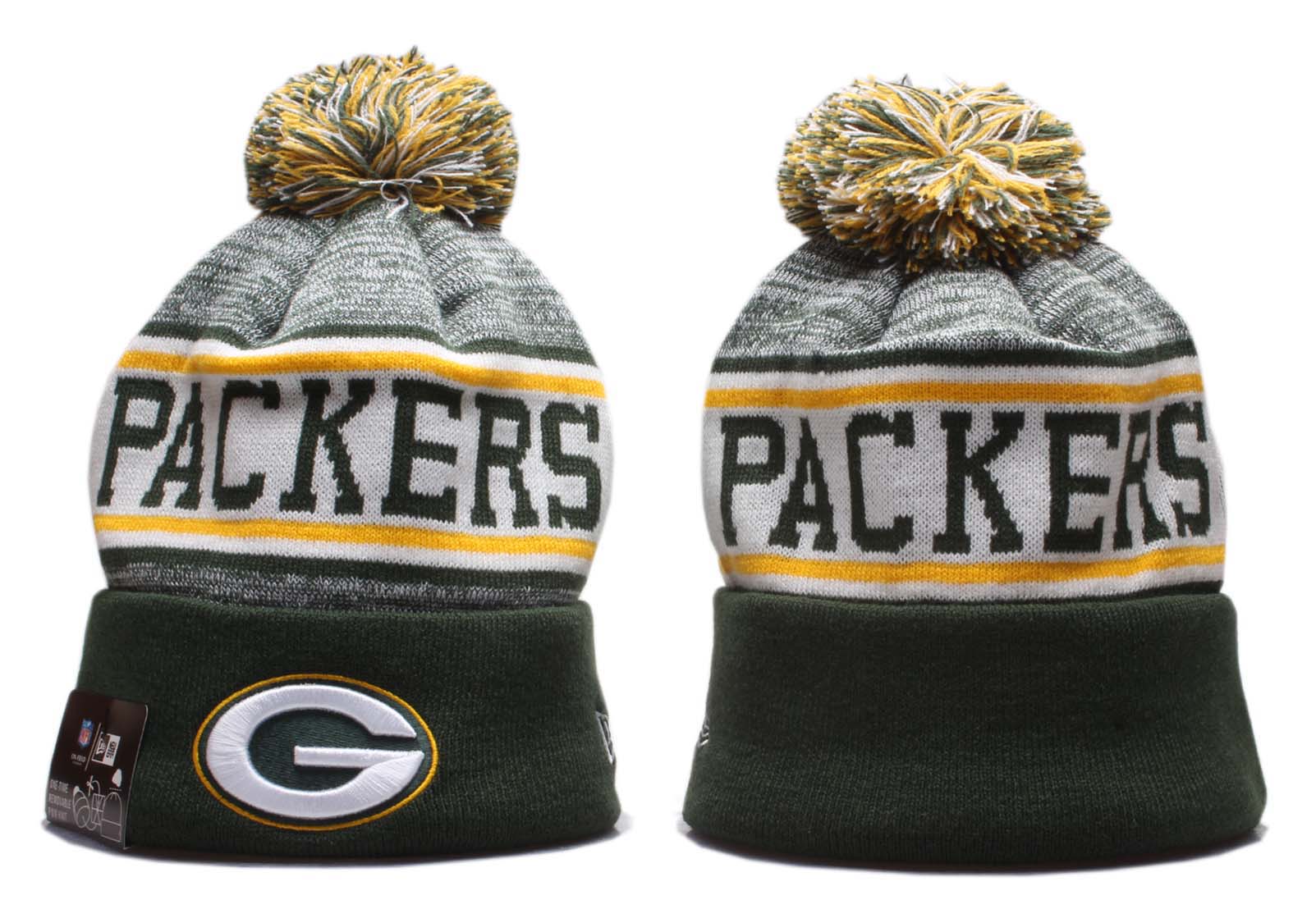 Packers Team Logo Green Pom Knit Hat YP