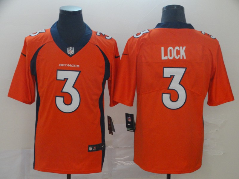 Nike Broncos 3 Drew Lock Orange Vapor Untouchable Limited Jersey