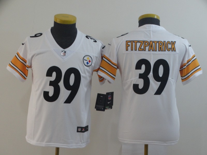 Nike Steelers 39 Minkah Fitzpatrick White Youth Vapor Untouchable Limited Jersey