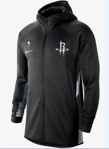 Houston Rockets Nike Showtime Therma Flex Performance Full Zip Hoodie Black - Click Image to Close