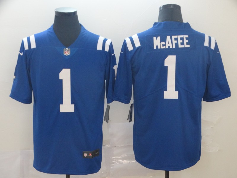 Nike Colts 1 Pat Mcafee Blue Vapor Untouchable Limited Jersey