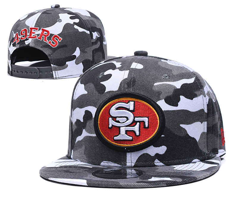 49ers Team Logo Camo Adjustable Hat GS