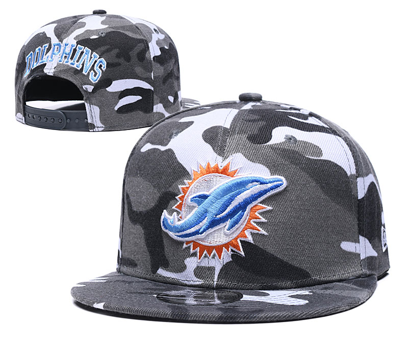 Dolphins Team Logo Camo Adjustable Hat GS