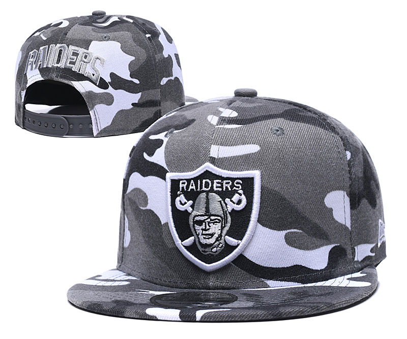 Raiders Fresh Logo Camo Adjustable Hat GS