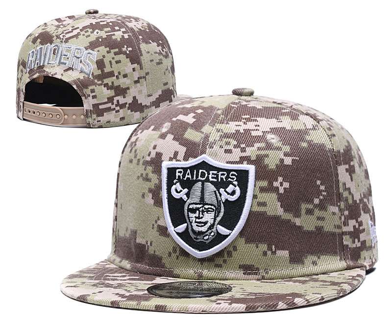Raiders Team Logo Camo Adjustable Hat GS