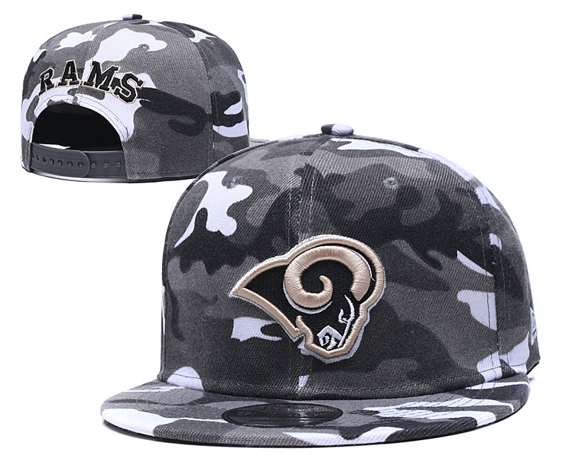 Rams Team Logo Camo Adjustable Hat GS - Click Image to Close
