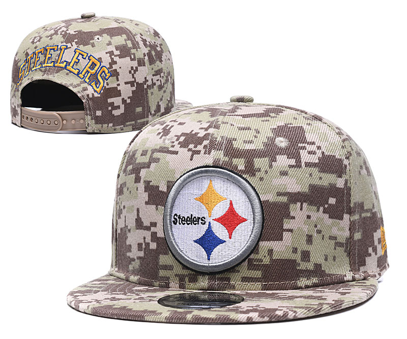 Steelers Team Logo Camo Adjustable Hat GS