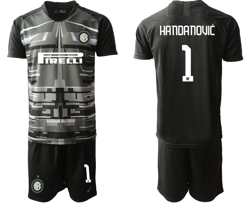 2019-20 Inter Milan 1 HANDANOVIC Black Goalkeeper Soccer Jersey