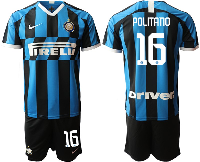 2019-20 Inter Milan 16 POLITANO Home Soccer Jersey