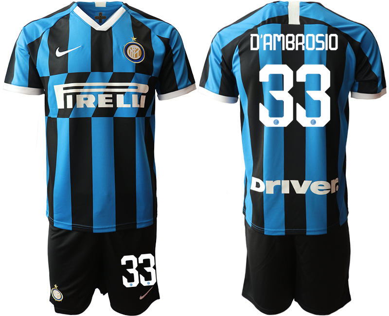 2019-20 Inter Milan 33 D'AMBROSIO Home Soccer Jersey