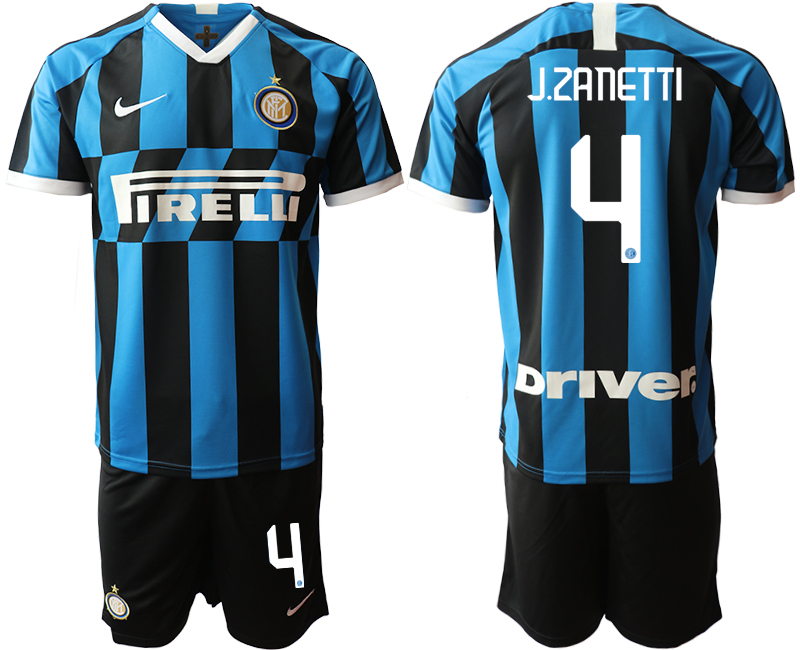 2019-20 Inter Milan 4 J.ZANETTI Home Soccer Jersey