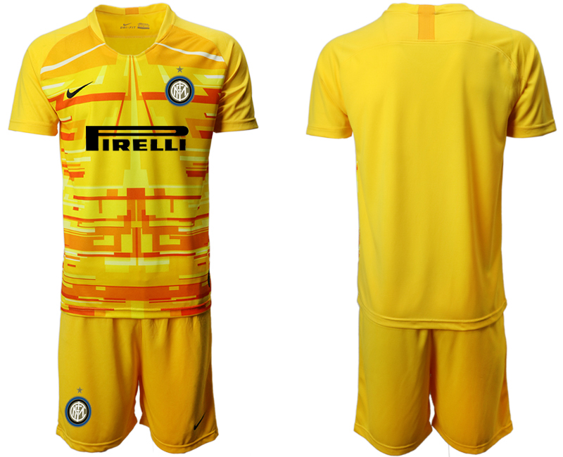 2019-20 Inter Milan Yellow Goalkeeper Soccer Jersey