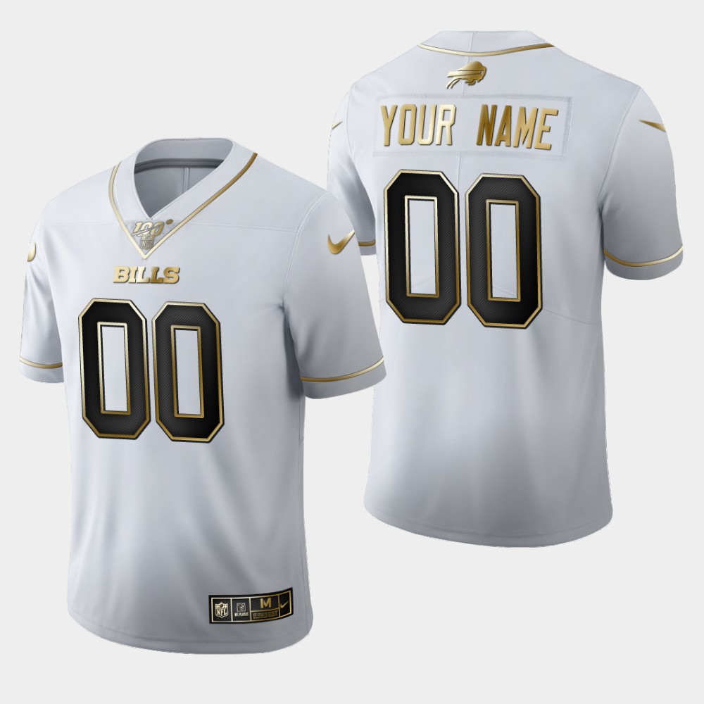 Nike Bills Customized White 100th Season Vapor Untouchable Limited Jersey - Click Image to Close