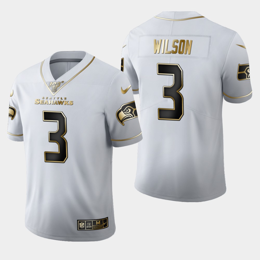 Nike Seahawks 3 Russell Wilson White 100th Season Vapor Untouchable Limited Jersey - Click Image to Close