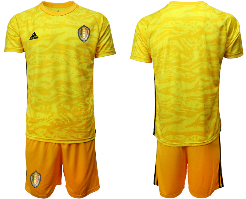 Belgium Yellow Goalkeeper UEFA Euro 2020 Soccer Jersey
