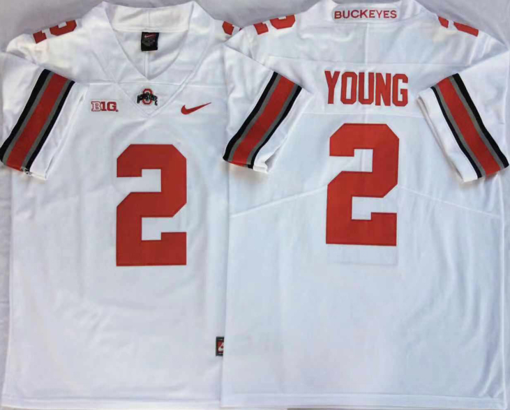 Ohio State Buckeyes 2 Chase Young White College Football Jersey