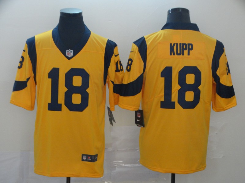 Nike Rams 18 Cooper Kupp Gold Color Rush Limited Jersey