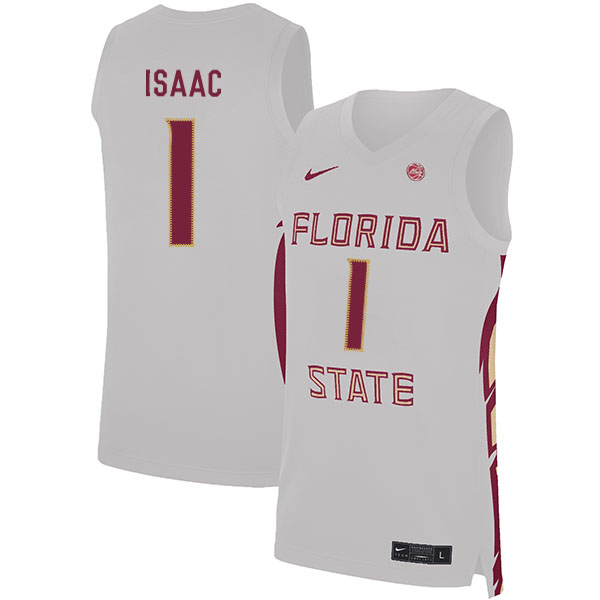 Florida State Seminoles 1 Jonathan Isaac White Nike Basketball College Jersey