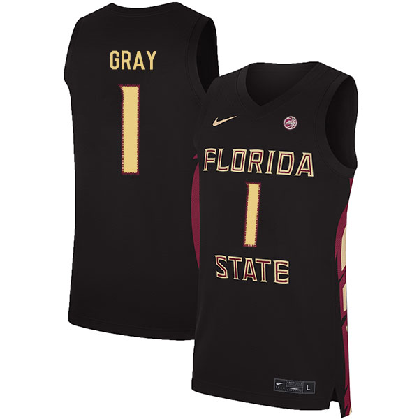 Florida State Seminoles 1 RaiQuan Gray Black Nike Basketball College Jersey
