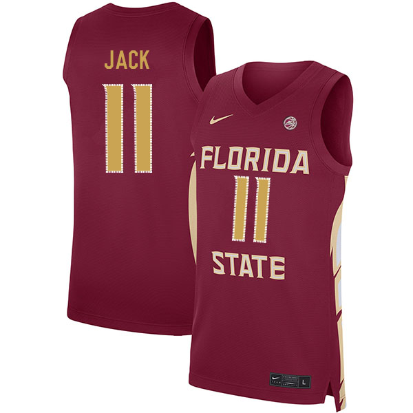Florida State Seminoles 11 Nathanael Jack Red Nike Basketball College Jersey