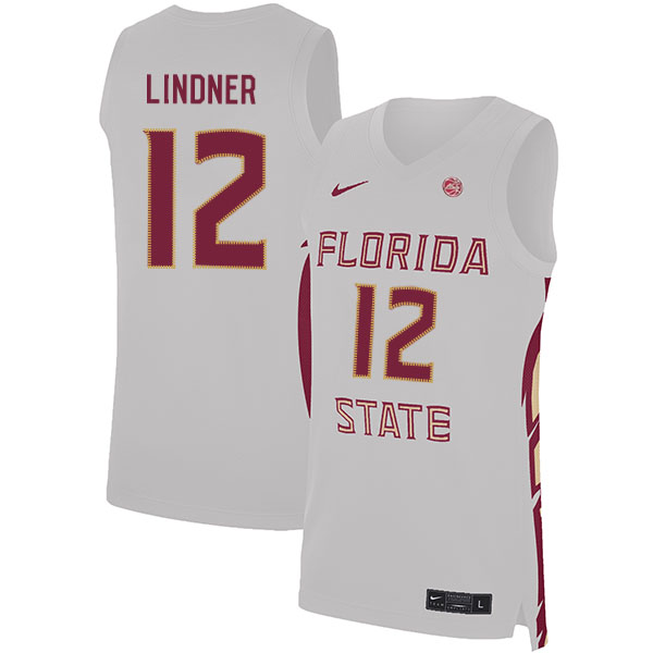 Florida State Seminoles 12 Justin Lindner White Nike Basketball College Jersey