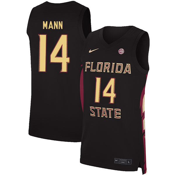 Florida State Seminoles 14 Terance Mann Black Nike Basketball College Jersey