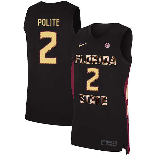 Florida State Seminoles 2 Anthony Polite Black Nike Basketball College Jersey