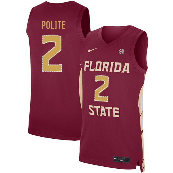 Florida State Seminoles 2 Anthony Polite Red Nike Basketball College Jersey