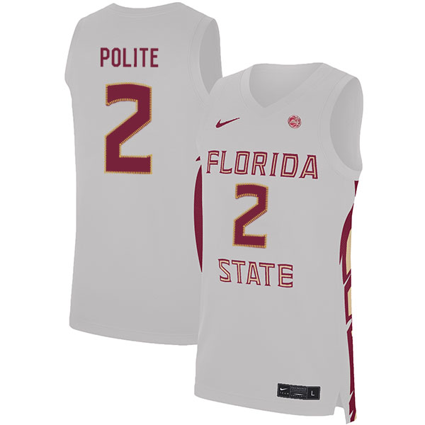 Florida State Seminoles 2 Anthony Polite White Nike Basketball College Jersey
