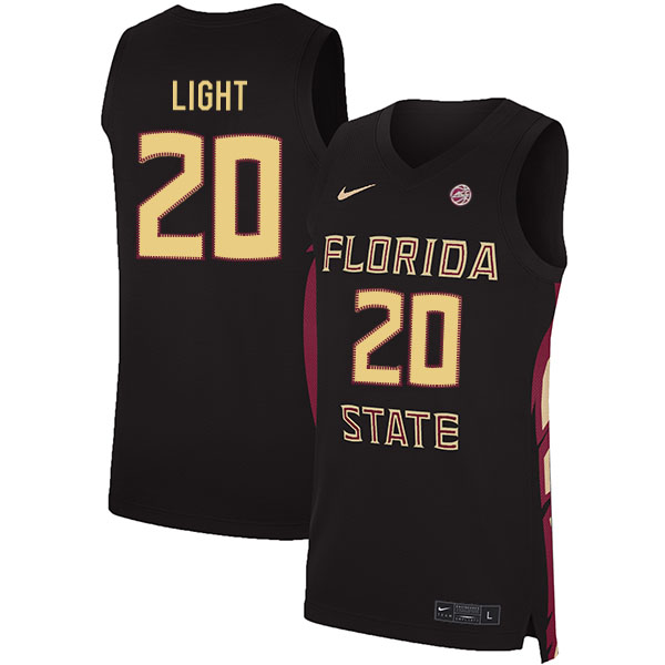Florida State Seminoles 20 Travis Light Black Nike Basketball College Jersey
