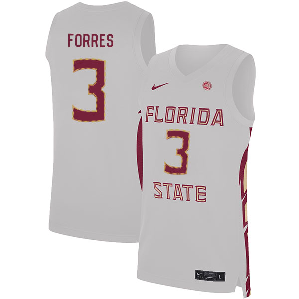 Florida State Seminoles 3 Trent Forrest White Nike Basketball College Jersey