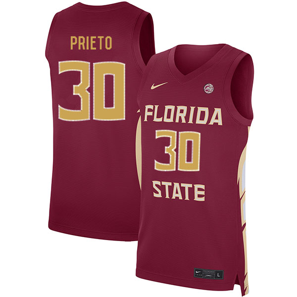 Florida State Seminoles 30 Harrison Prieto Red Nike Basketball College Jersey