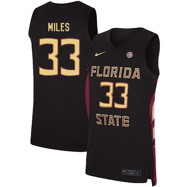 Florida State Seminoles 33 Will Miles Black Nike Basketball College Jersey