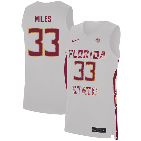Florida State Seminoles 33 Will Miles White Nike Basketball College Jersey