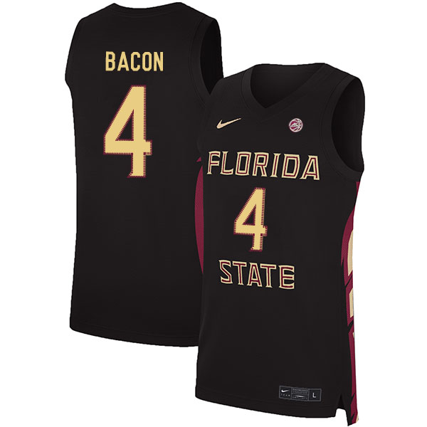 Florida State Seminoles 4 Dwayne Bacon Black Nike Basketball College Jersey