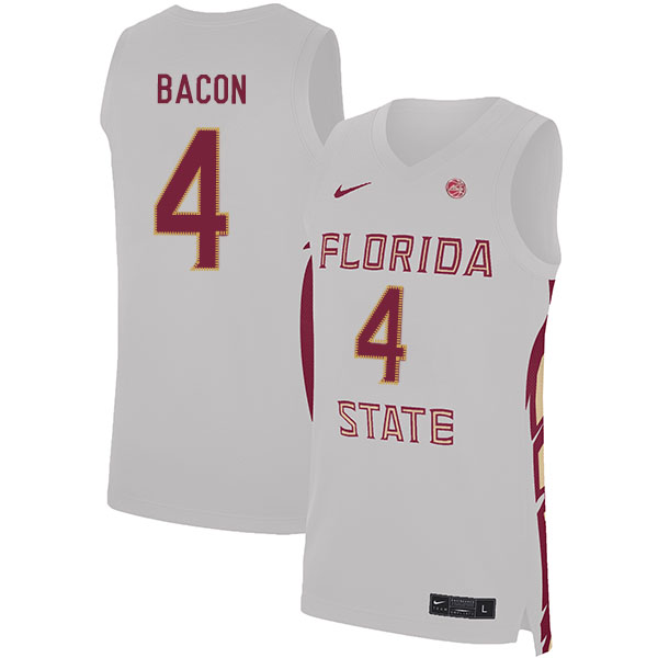 Florida State Seminoles 4 Dwayne Bacon White Nike Basketball College Jersey