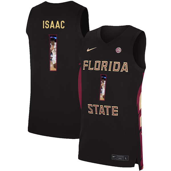 Florida State Seminoles 1 Jonathan Isaac Black Nike Basketball College Fashion Jersey